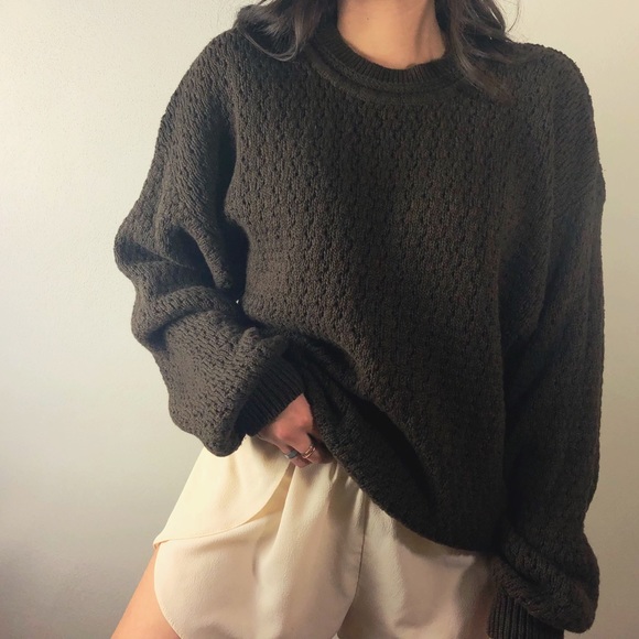 Sweaters - FALLON chocolate brown knit